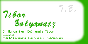 tibor bolyanatz business card